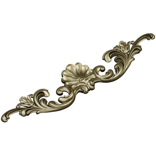 Shell Rocaille Applique - 3D STL model for CNC milling