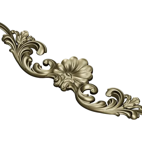 Shell Rocaille Applique - 3D STL model for CNC milling
