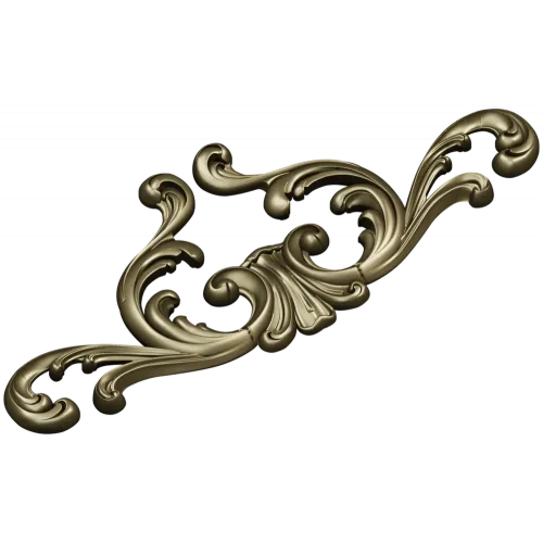 Rococo Acanthus Cartouche STL 3D model for CNC