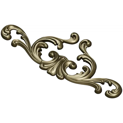Rococo Acanthus Cartouche STL 3D model for CNC