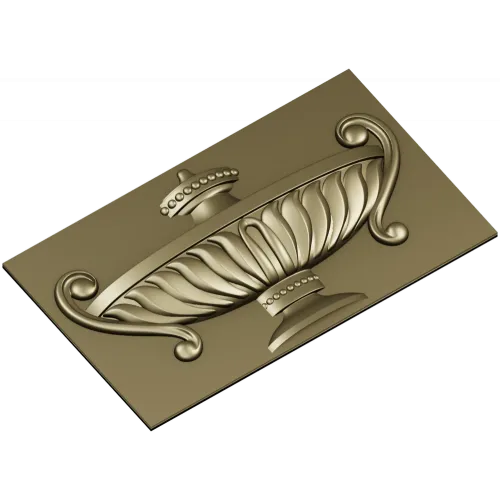 Рельефная панель с классической урной - STL 3D модель для ЧПУ
