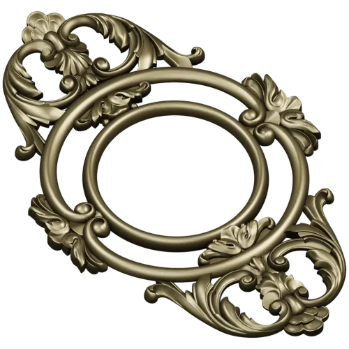 Baroque Acanthus Medallion - STL 3D model for CNC