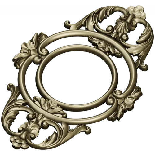 Baroque Acanthus Medallion - STL 3D model for CNC