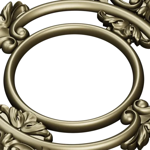 Baroque Acanthus Medallion - STL 3D model for CNC