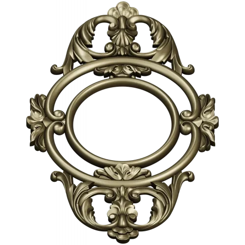 Baroque Acanthus Medallion - STL 3D model for CNC