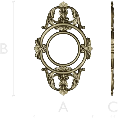 Baroque Acanthus Medallion - STL 3D model for CNC
