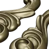 Acanthus Scroll Applique STL - high-relief 3D model for CNC