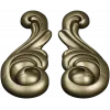 Acanthus Scroll Applique STL - high-relief 3D model for CNC
