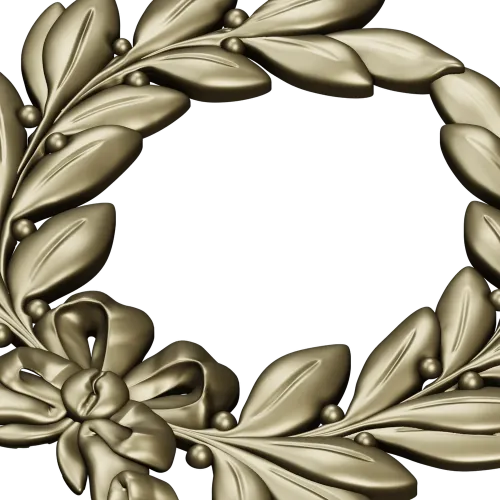 Laurel Wreath Relief STL for CNC