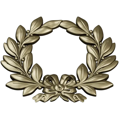 Laurel Wreath Relief STL for CNC
