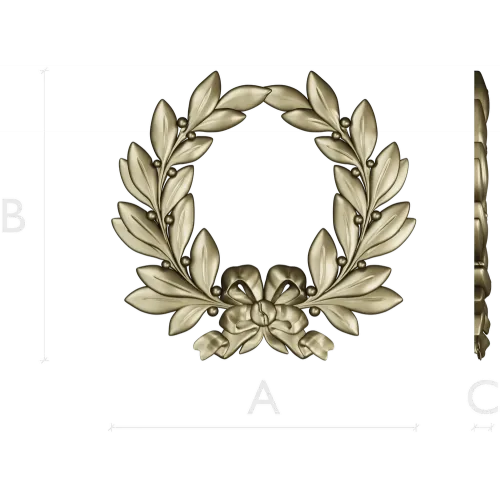 Laurel Wreath Relief STL for CNC