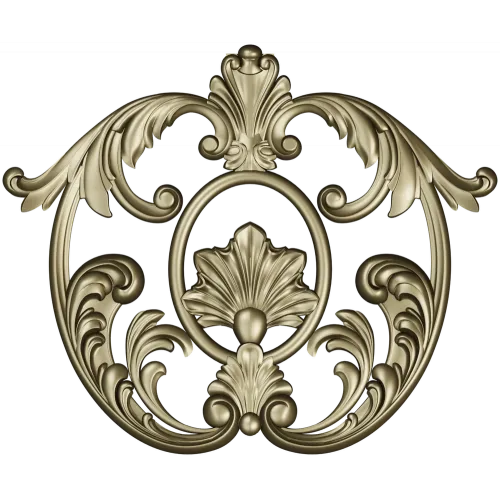 Baroque Shell Cartouche - STL 3D Model for CNC