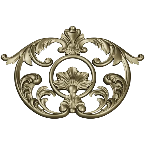 Baroque Shell Cartouche - STL 3D Model for CNC