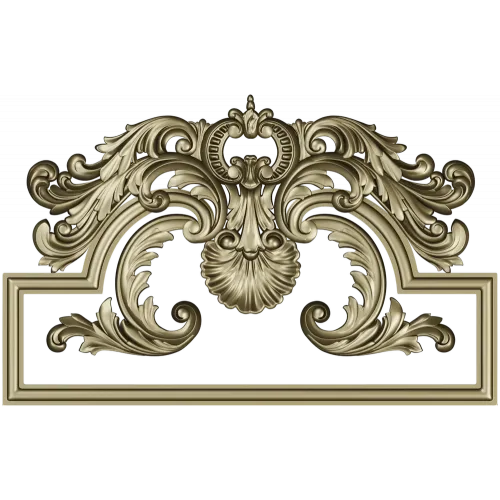 Rococo Acanthus Pediment STL for CNC milling
