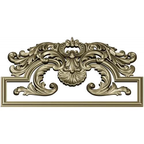 Rococo Acanthus Pediment STL for CNC milling