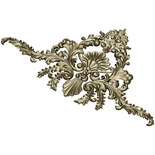 Aurielle Acanthus Cartouche - STL 3D model for CNC