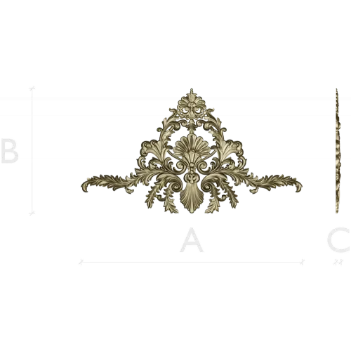 Aurielle Acanthus Cartouche - STL 3D model for CNC