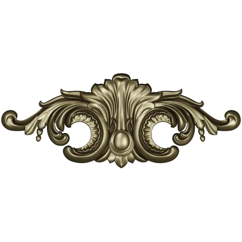 Baroque Acanthus Cartouche - STL 3D Model for CNC Router