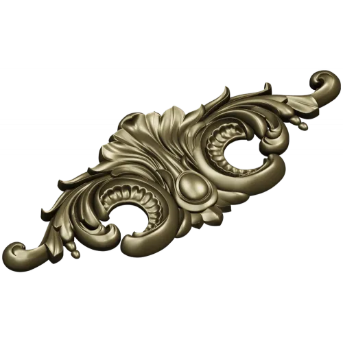 Baroque Acanthus Cartouche - STL 3D Model for CNC Router