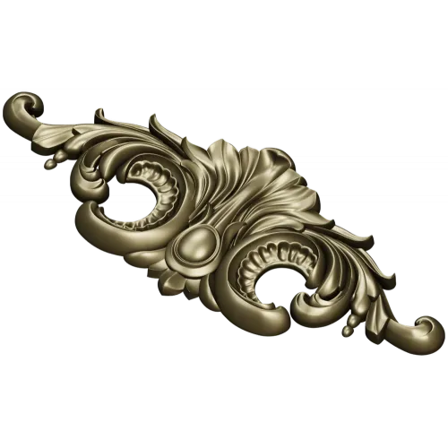 Baroque Acanthus Cartouche - STL 3D Model for CNC Router