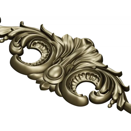 Baroque Acanthus Cartouche - STL 3D Model for CNC Router