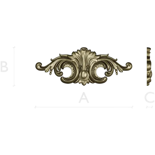 Baroque Acanthus Cartouche - STL 3D Model for CNC Router