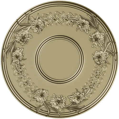 Floral Wreath Medallion STL for CNC
