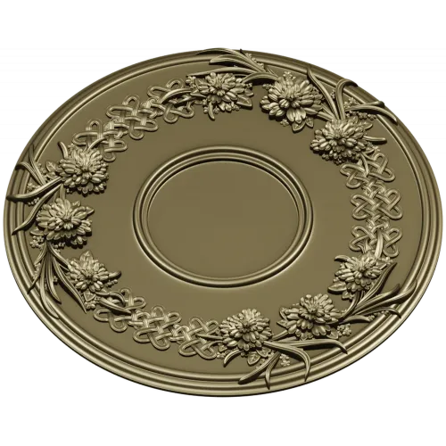 Floral Wreath Medallion STL for CNC