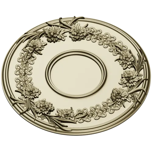 Floral Wreath Medallion STL for CNC