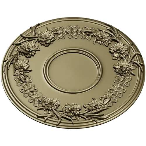 Floral Wreath Medallion STL for CNC