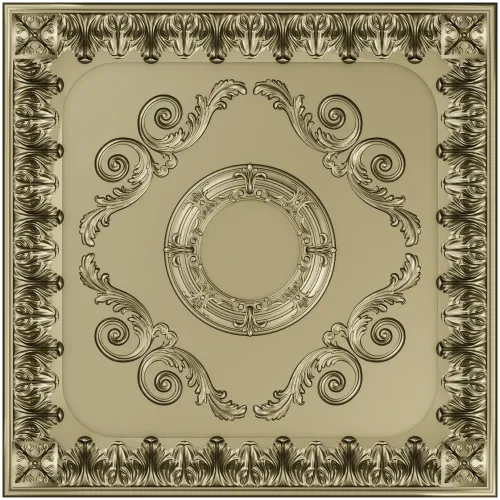 Aurelia Rosette Panel - Baroque Square Decorative STL