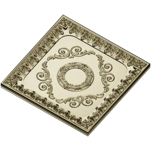 Aurelia Rosette Panel - Baroque Square Decorative STL