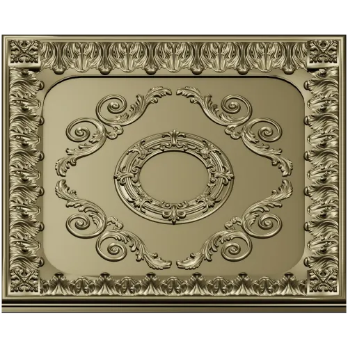 Aurelia Rosette Panel - Baroque Square Decorative STL