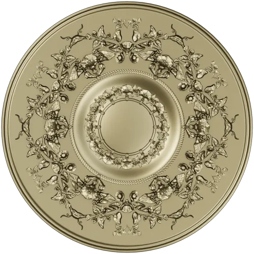 Victorian Floral Rosette - STL 3D Model for CNC Milling