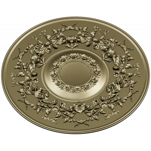 Victorian Floral Rosette - STL 3D Model for CNC Milling