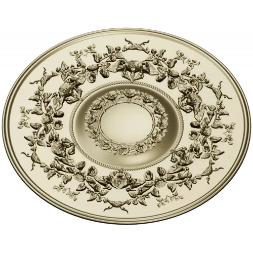 Victorian Floral Rosette - STL 3D Model for CNC Milling