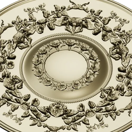 Victorian Floral Rosette - STL 3D Model for CNC Milling