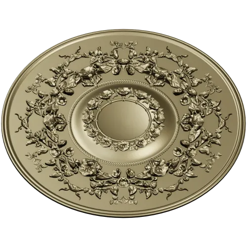 Victorian Floral Rosette - STL 3D Model for CNC Milling