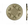 Round Floral Rosette STL for CNC Milling