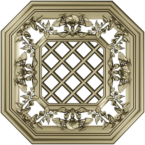 Octagonal Floral Lattice 3D STL for CNC