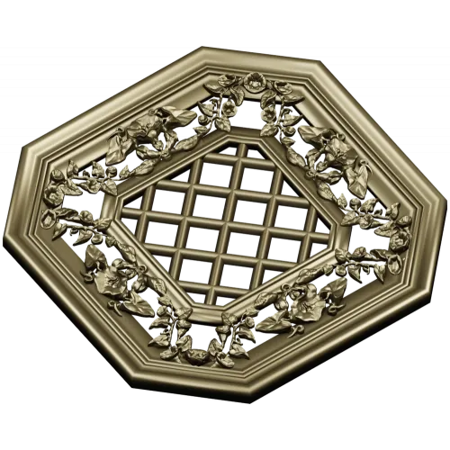 Octagonal Floral Lattice 3D STL for CNC
