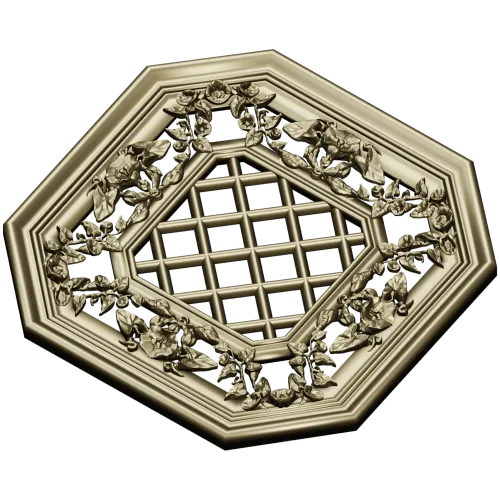 Octagonal Floral Lattice 3D STL for CNC