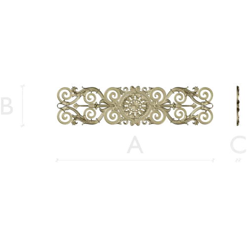 Aurelia Rosette Frieze - STL 3D model for CNC carving
