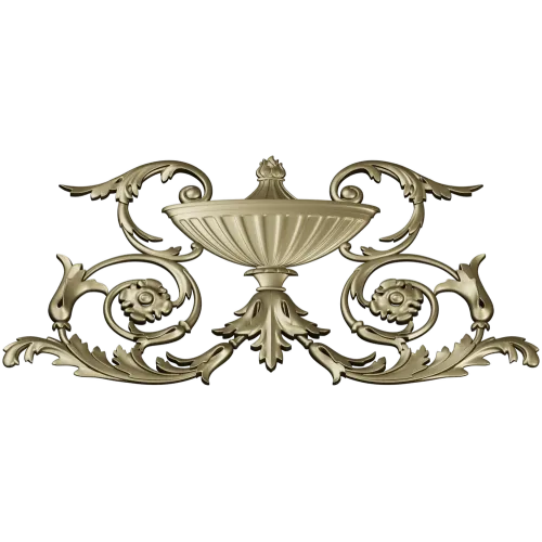Acanthus Urn Cartouche - STL 3D model for CNC routing