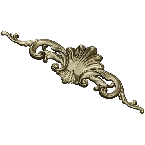Rococo Shell Cartouche - STL 3D Model for CNC