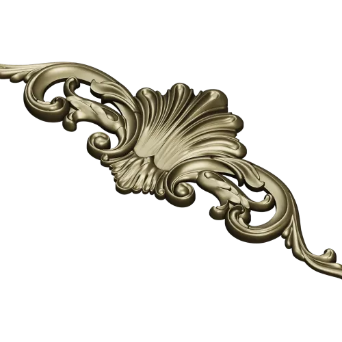 Rococo Shell Cartouche - STL 3D Model for CNC