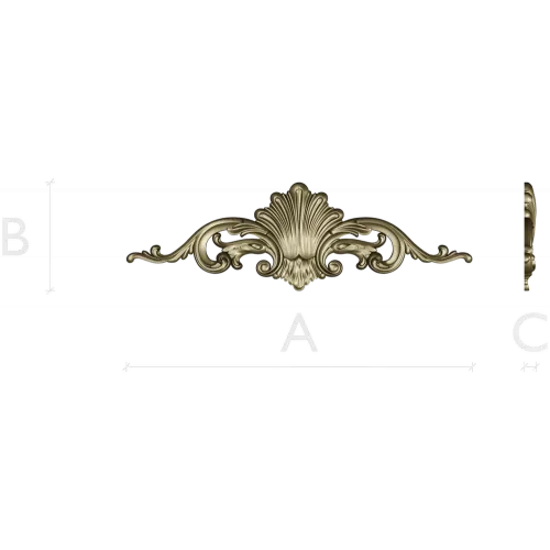 Rococo Shell Cartouche - STL 3D Model for CNC