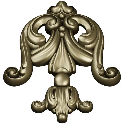 Rococo Acanthus Tassel STL for CNC