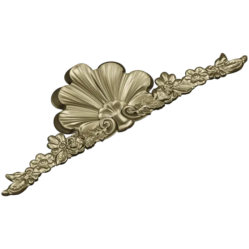 Shell & Garland Crest - STL 3D model for CNC carving