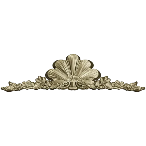 Shell & Garland Crest - STL 3D model for CNC carving